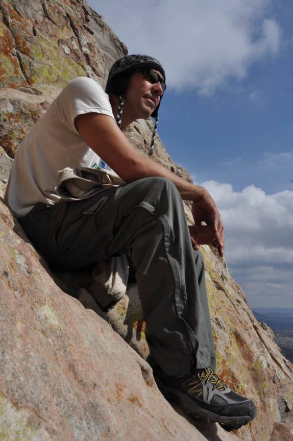 Pausa na subida da Peña de Bernal, no México